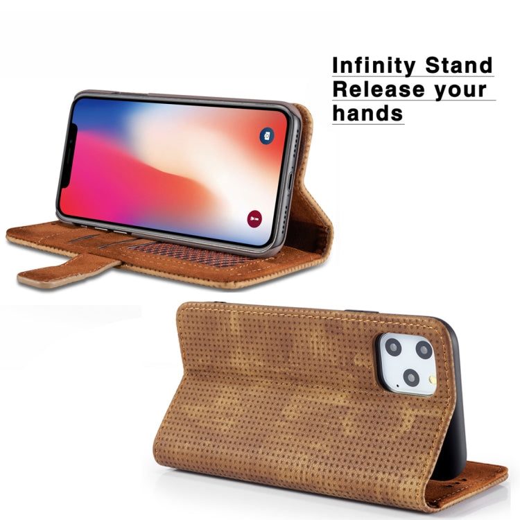 For iPhone 11 Pro Max Mesh Breathable Horizontal Flip Leather Case, with Card Slot & Holder & Wallet & Photo Frame