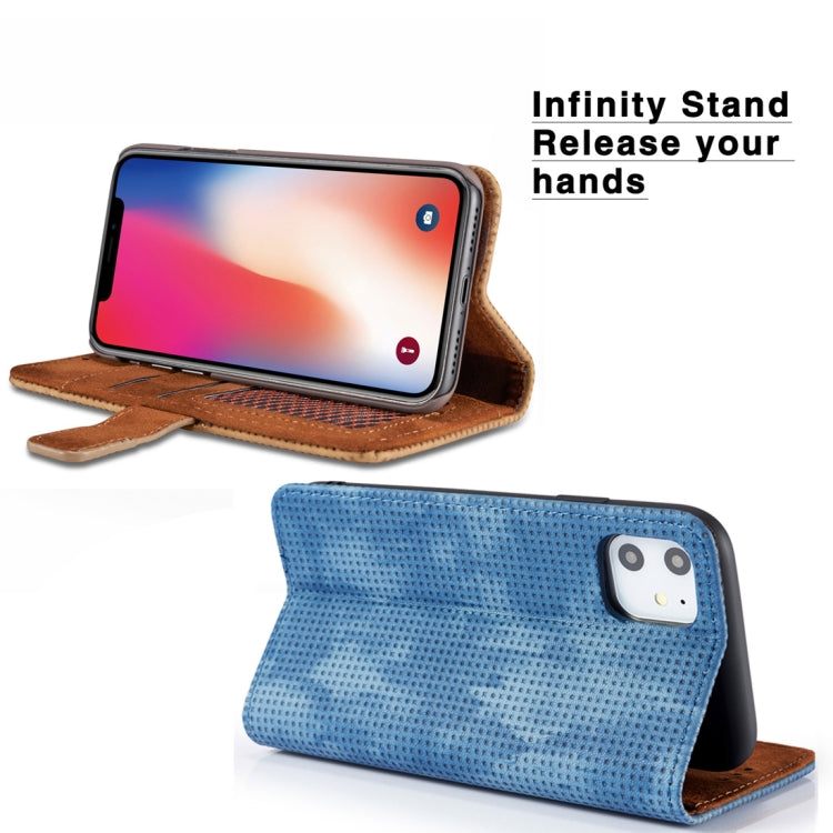 For iPhone 11 Mesh Breathable Horizontal Flip Leather Case, with Card Slot & Holder & Wallet & Photo Frame