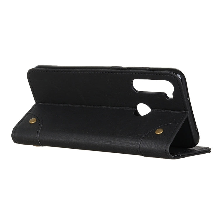 For Xiaomi Redmi Note 8 Copper Buckle Retro Crazy Horse Texture Horizontal Flip Leather Case with Holder & Card Slots & Wallet