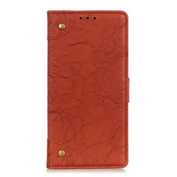For Xiaomi Redmi Note 8 Copper Buckle Retro Crazy Horse Texture Horizontal Flip Leather Case with Holder & Card Slots & Wallet