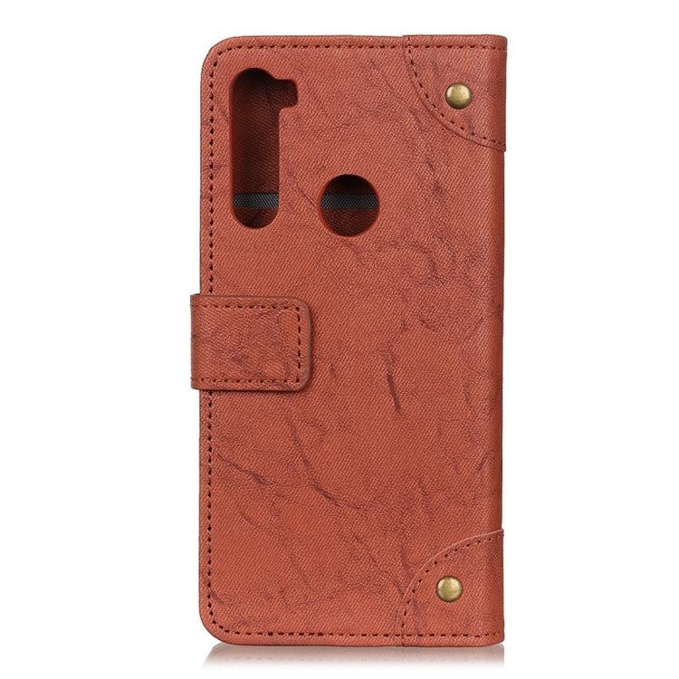 For Xiaomi Redmi Note 8 Copper Buckle Retro Crazy Horse Texture Horizontal Flip Leather Case with Holder & Card Slots & Wallet