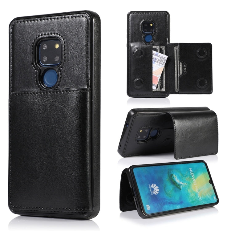 For Huawei Mate 20 Shockproof PU + TPU Protective Case with Card Slots & Holder