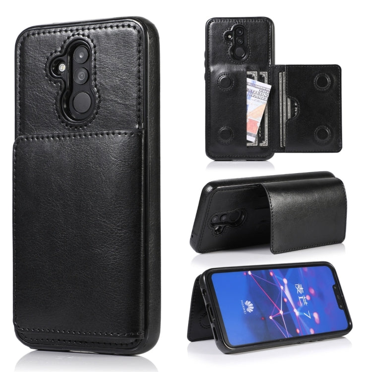 For Huawei Mate 20 Lite Shockproof PU + TPU Protective Case with Card Slots & Holder