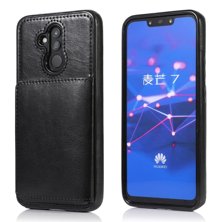 For Huawei Mate 20 Lite Shockproof PU + TPU Protective Case with Card Slots & Holder