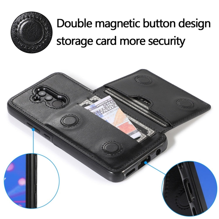 For Huawei Mate 20 Lite Shockproof PU + TPU Protective Case with Card Slots & Holder