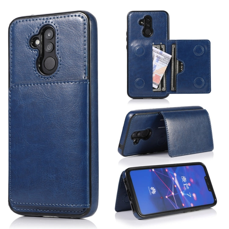 For Huawei Mate 20 Lite Shockproof PU + TPU Protective Case with Card Slots & Holder