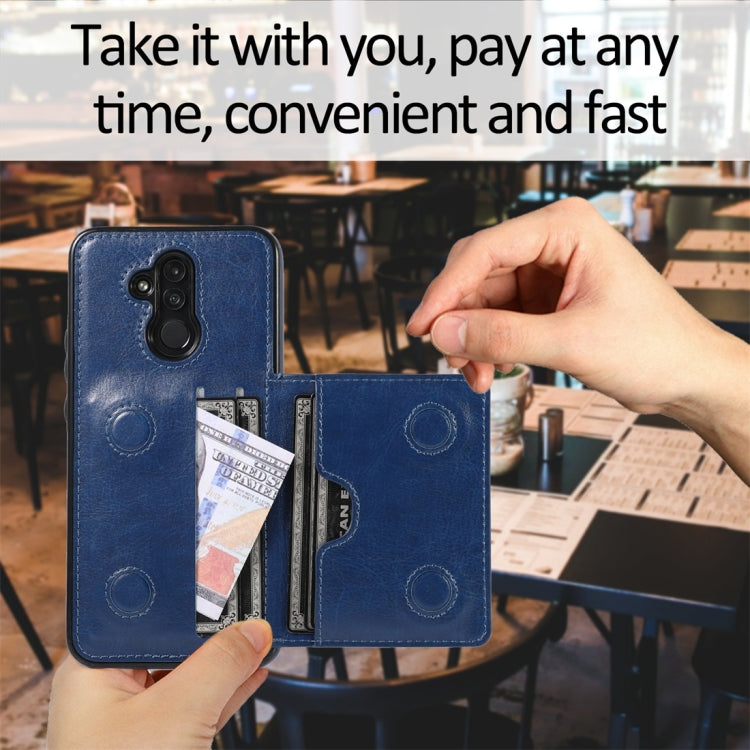 For Huawei Mate 20 Lite Shockproof PU + TPU Protective Case with Card Slots & Holder