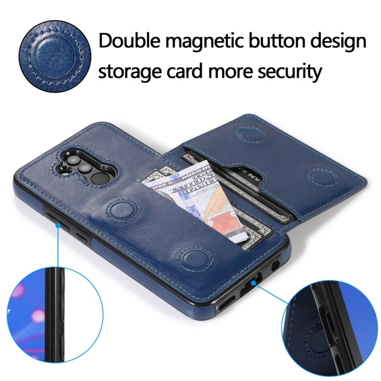 For Huawei Mate 20 Lite Shockproof PU + TPU Protective Case with Card Slots & Holder