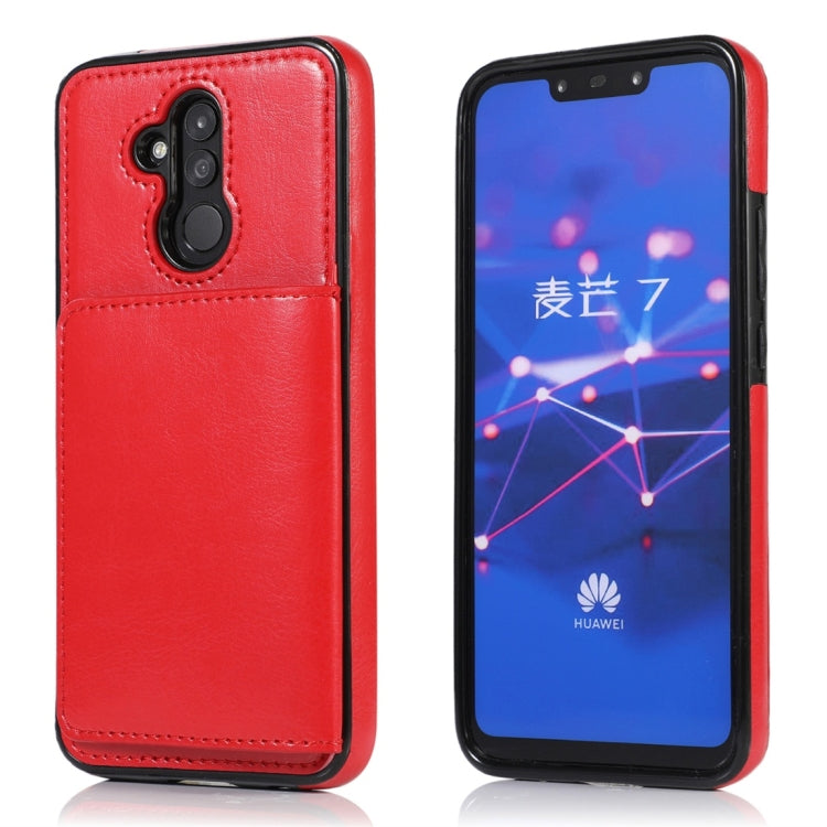 For Huawei Mate 20 Lite Shockproof PU + TPU Protective Case with Card Slots & Holder