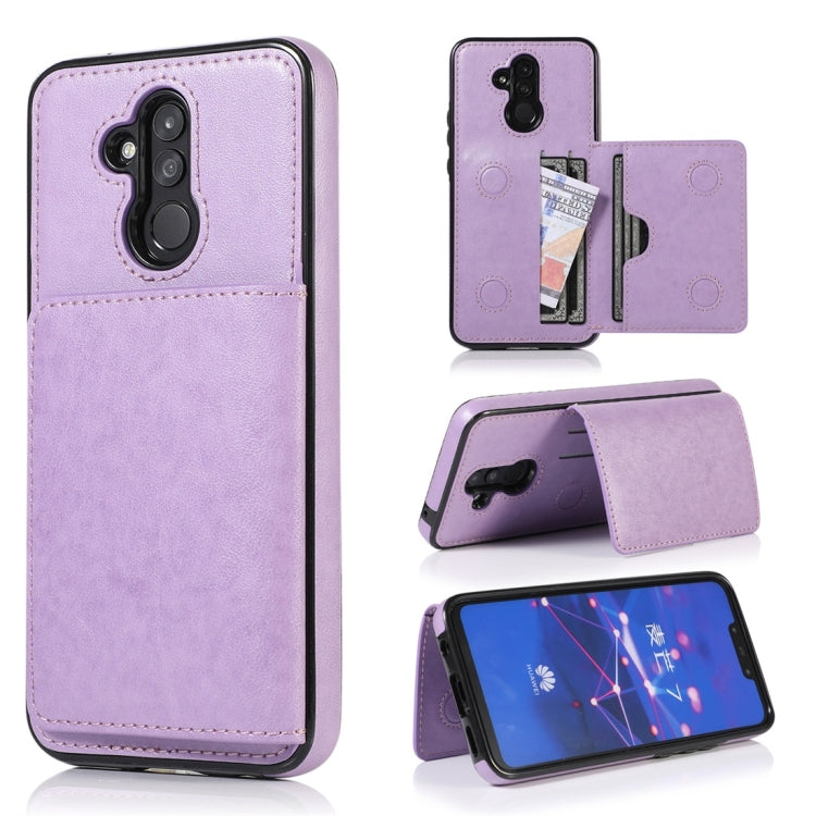 For Huawei Mate 20 Lite Shockproof PU + TPU Protective Case with Card Slots & Holder