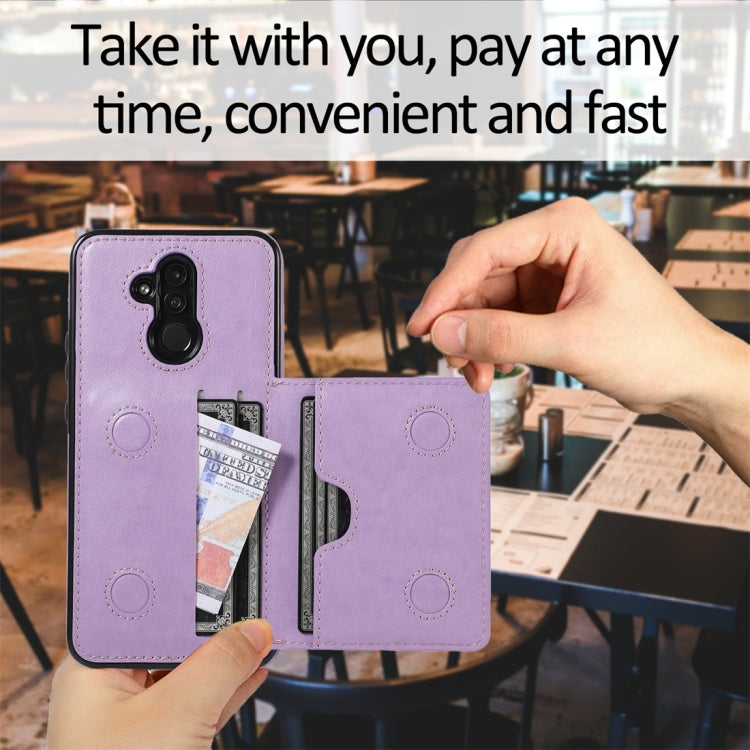 For Huawei Mate 20 Lite Shockproof PU + TPU Protective Case with Card Slots & Holder