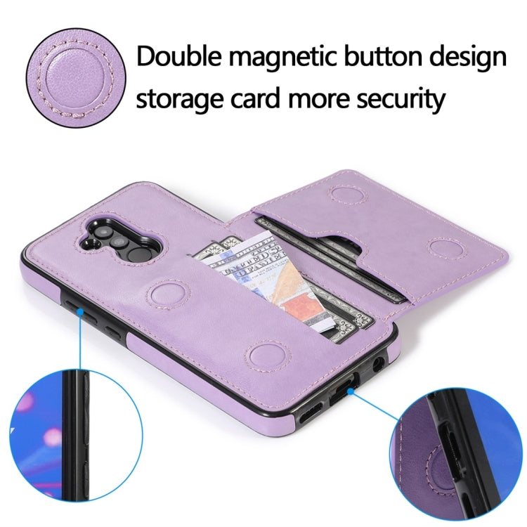 For Huawei Mate 20 Lite Shockproof PU + TPU Protective Case with Card Slots & Holder