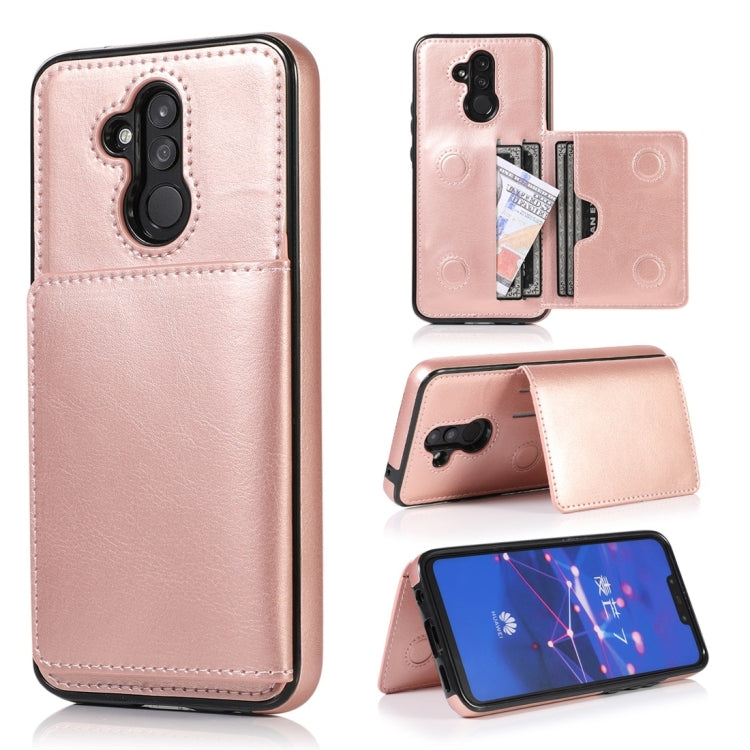 For Huawei Mate 20 Lite Shockproof PU + TPU Protective Case with Card Slots & Holder