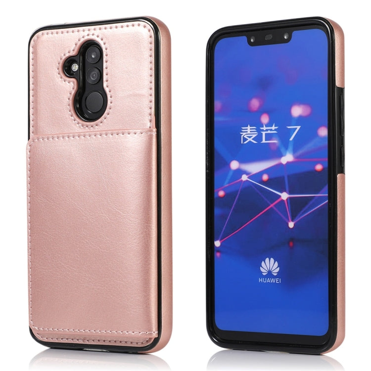 For Huawei Mate 20 Lite Shockproof PU + TPU Protective Case with Card Slots & Holder