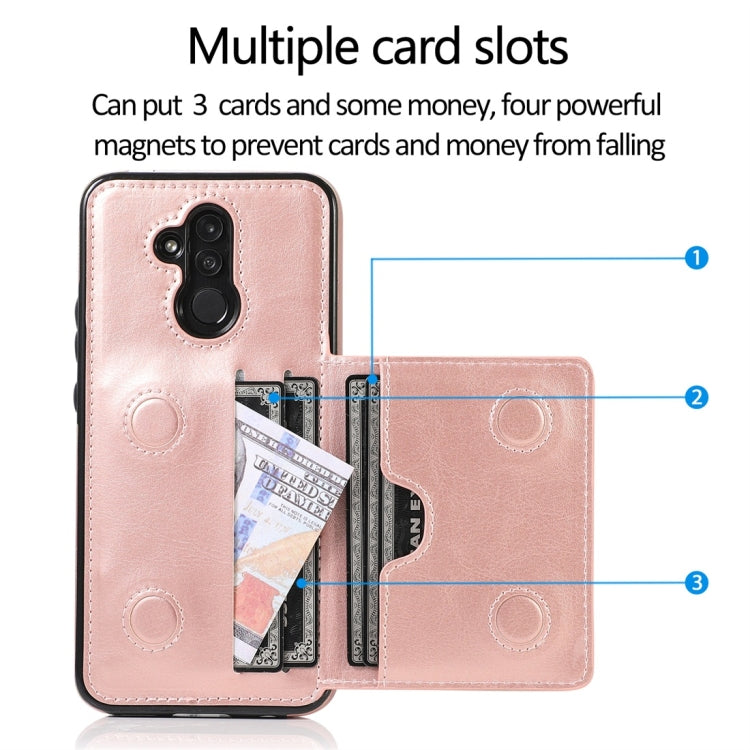 For Huawei Mate 20 Lite Shockproof PU + TPU Protective Case with Card Slots & Holder
