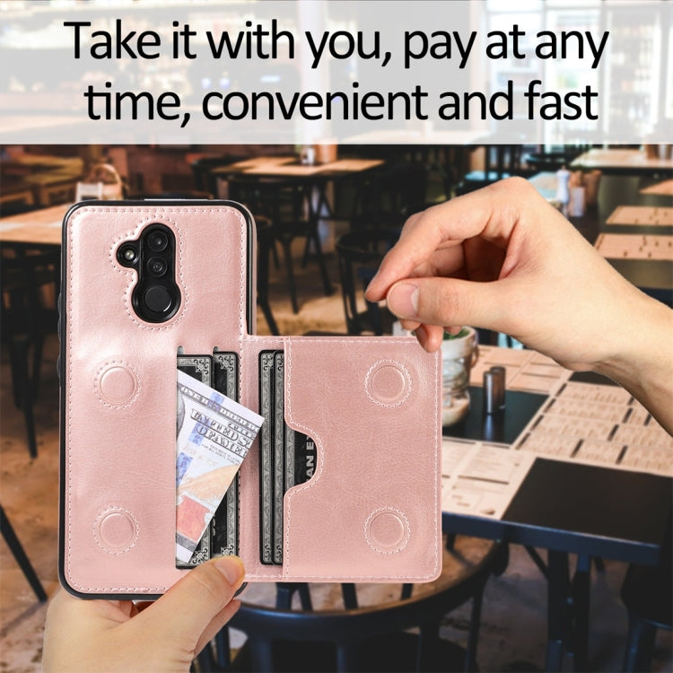 For Huawei Mate 20 Lite Shockproof PU + TPU Protective Case with Card Slots & Holder