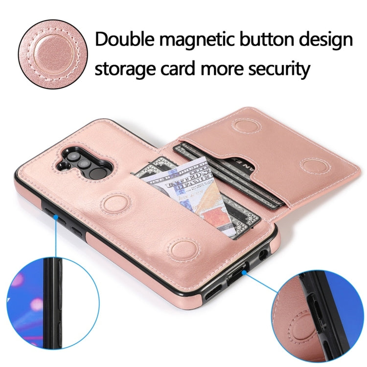 For Huawei Mate 20 Lite Shockproof PU + TPU Protective Case with Card Slots & Holder