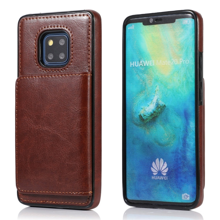 For Huawei Mate 20 Pro Shockproof PU + TPU Protective Case with Card Slots & Holder