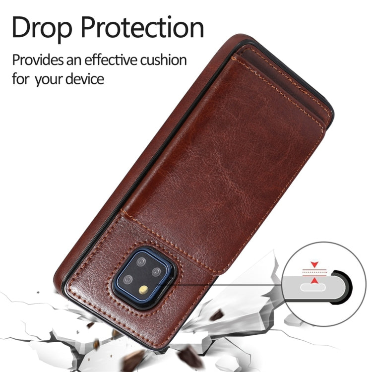 For Huawei Mate 20 Pro Shockproof PU + TPU Protective Case with Card Slots & Holder
