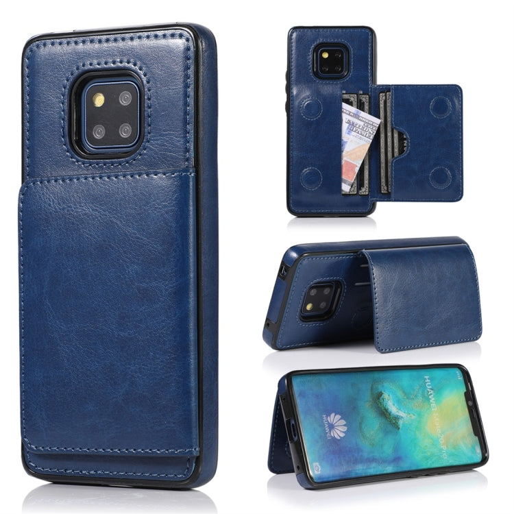 For Huawei Mate 20 Pro Shockproof PU + TPU Protective Case with Card Slots & Holder