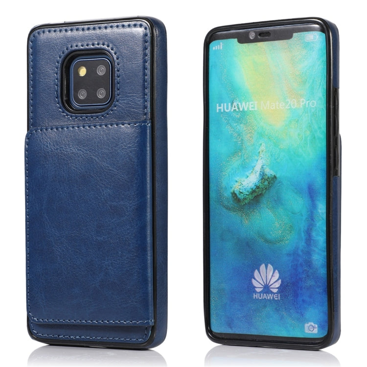 For Huawei Mate 20 Pro Shockproof PU + TPU Protective Case with Card Slots & Holder