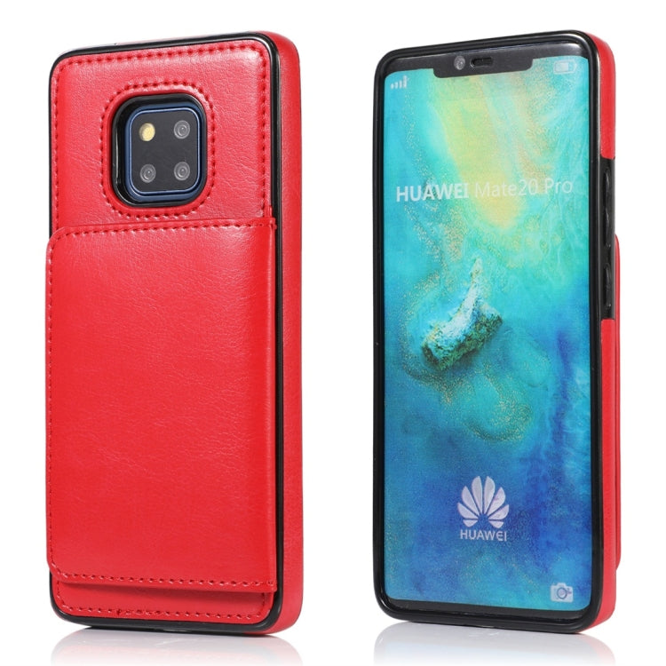 For Huawei Mate 20 Pro Shockproof PU + TPU Protective Case with Card Slots & Holder