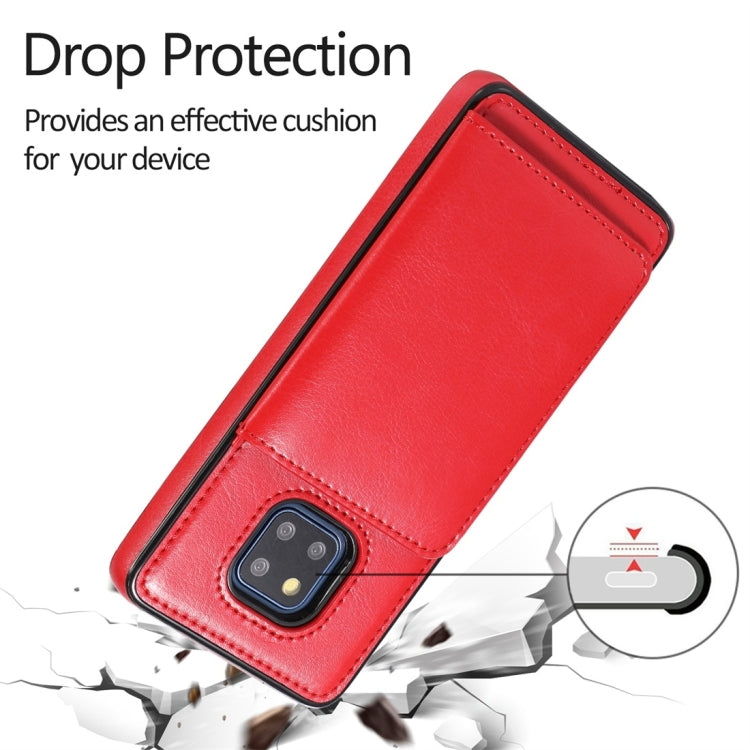 For Huawei Mate 20 Pro Shockproof PU + TPU Protective Case with Card Slots & Holder