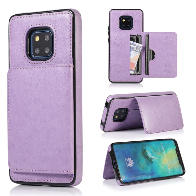 For Huawei Mate 20 Pro Shockproof PU + TPU Protective Case with Card Slots & Holder