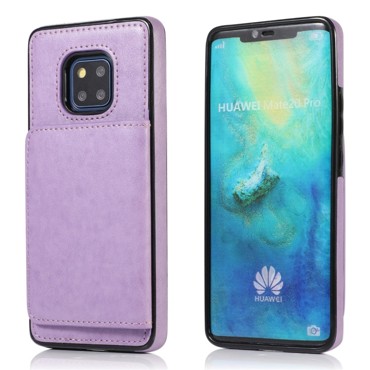 For Huawei Mate 20 Pro Shockproof PU + TPU Protective Case with Card Slots & Holder