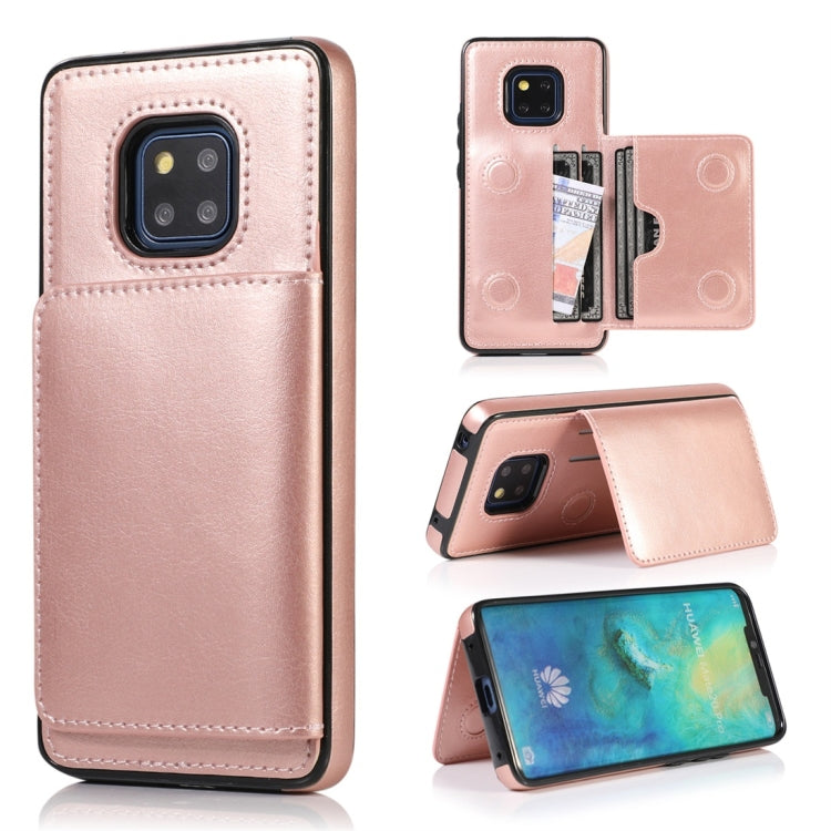 For Huawei Mate 20 Pro Shockproof PU + TPU Protective Case with Card Slots & Holder