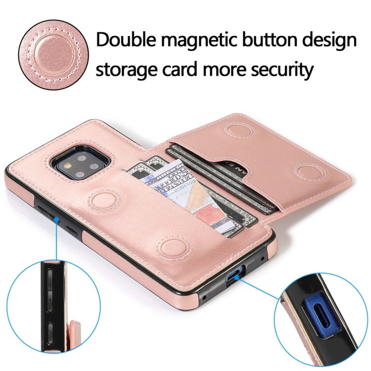 For Huawei Mate 20 Pro Shockproof PU + TPU Protective Case with Card Slots & Holder