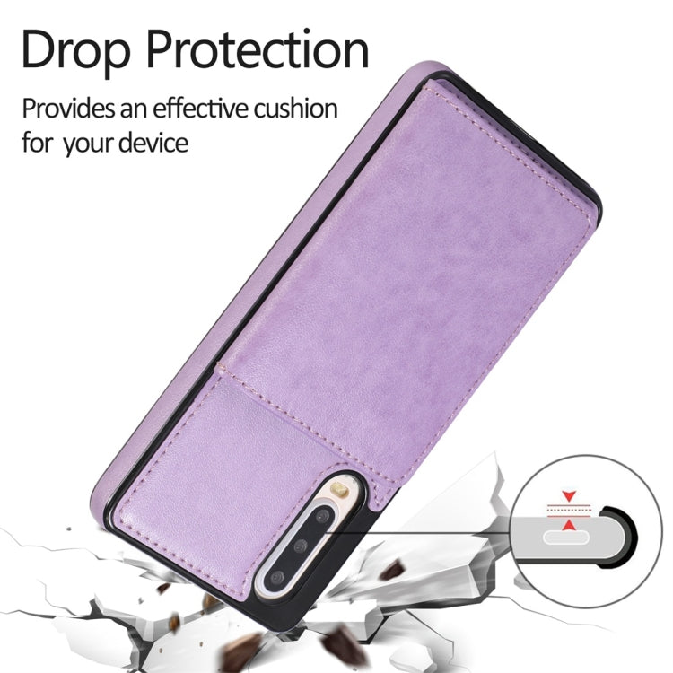 For Huawei P30 Shockproof PU + TPU Protective Case with Card Slots & Holder