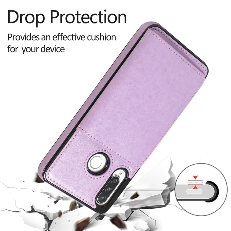 For Huawei P30 Lite Shockproof PU + TPU Protective Case with Card Slots & Holder