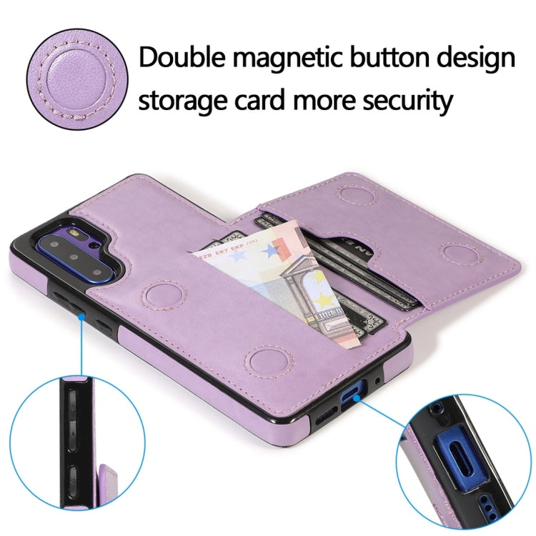 For Huawei P30 Pro Shockproof PU + TPU Protective Case with Card Slots & Holder