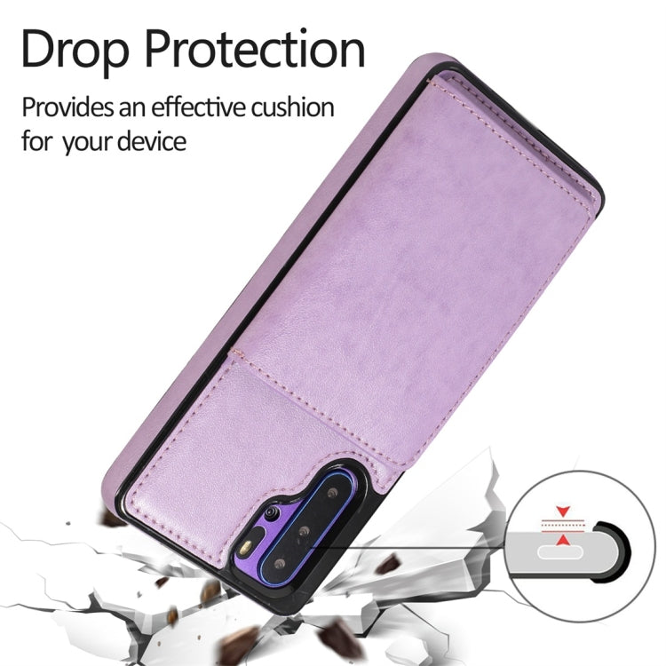 For Huawei P30 Pro Shockproof PU + TPU Protective Case with Card Slots & Holder