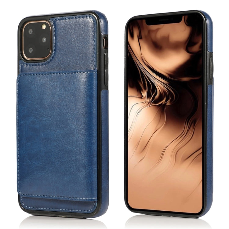 For iPhone 11 Pro Shockproof PU + TPU Protective Case with Card Slots & Holder