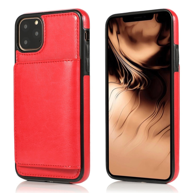 For iPhone 11 Pro Shockproof PU + TPU Protective Case with Card Slots & Holder