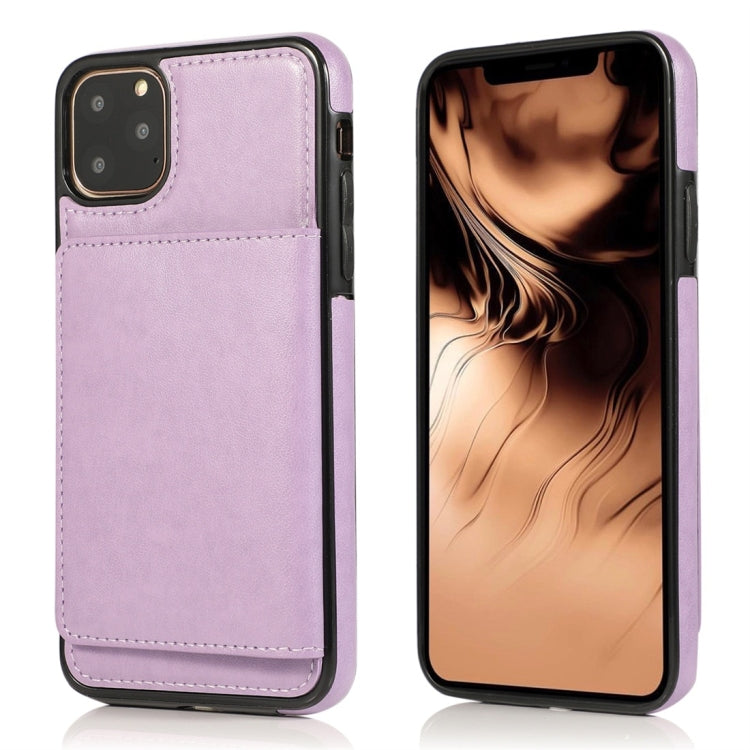 For iPhone 11 Pro Shockproof PU + TPU Protective Case with Card Slots & Holder
