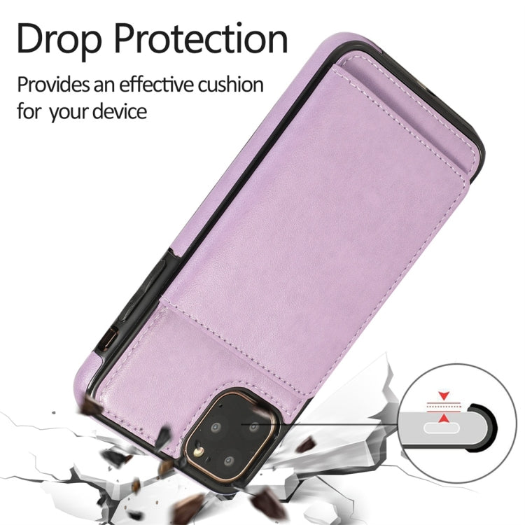 For iPhone 11 Pro Shockproof PU + TPU Protective Case with Card Slots & Holder