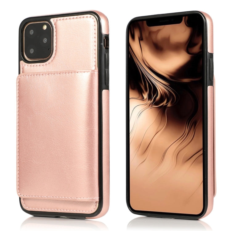 For iPhone 11 Pro Shockproof PU + TPU Protective Case with Card Slots & Holder