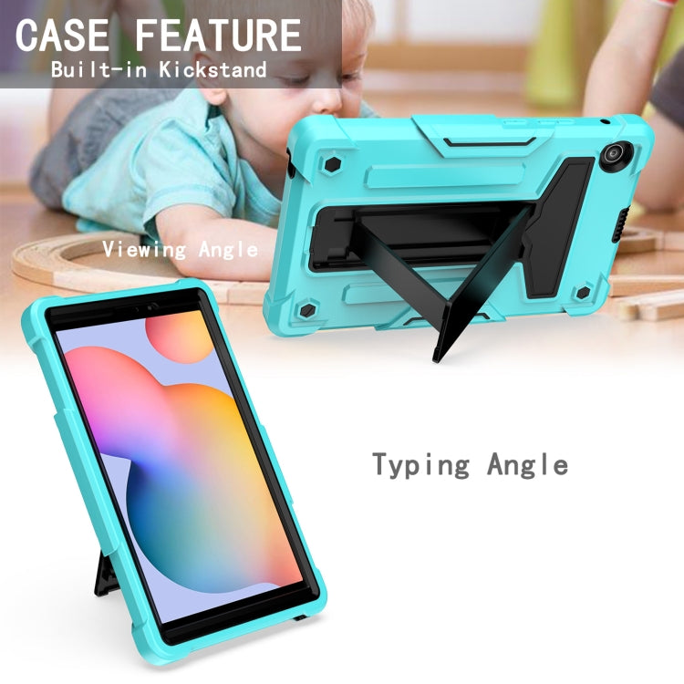 For Huawei MatePad T8 T-shaped Bracket Contrast Color Shockproof PC + Silicone Protective Case