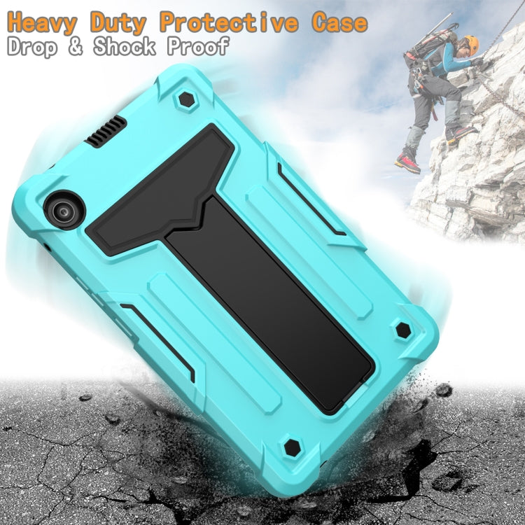 For Huawei MatePad T8 T-shaped Bracket Contrast Color Shockproof PC + Silicone Protective Case