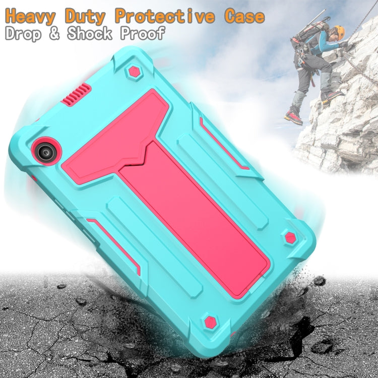 For Huawei MatePad T8 T-shaped Bracket Contrast Color Shockproof PC + Silicone Protective Case