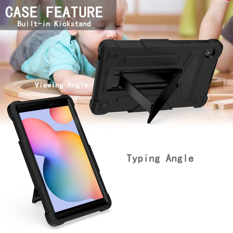 For Huawei MatePad T8 T-shaped Bracket Contrast Color Shockproof PC + Silicone Protective Case