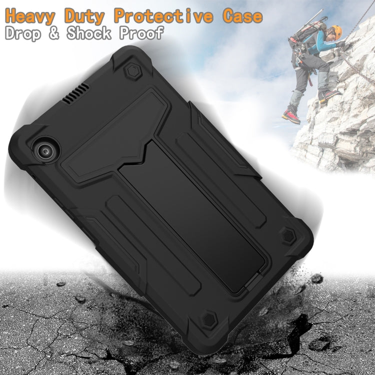 For Huawei MatePad T8 T-shaped Bracket Contrast Color Shockproof PC + Silicone Protective Case