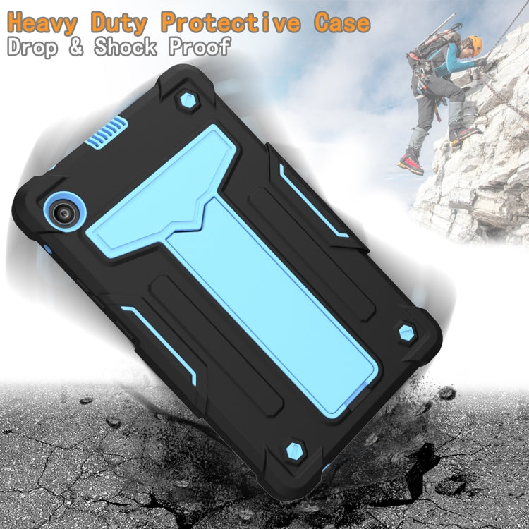 For Huawei MatePad T8 T-shaped Bracket Contrast Color Shockproof PC + Silicone Protective Case