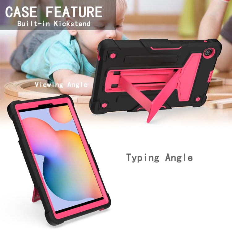 For Huawei MatePad T8 T-shaped Bracket Contrast Color Shockproof PC + Silicone Protective Case