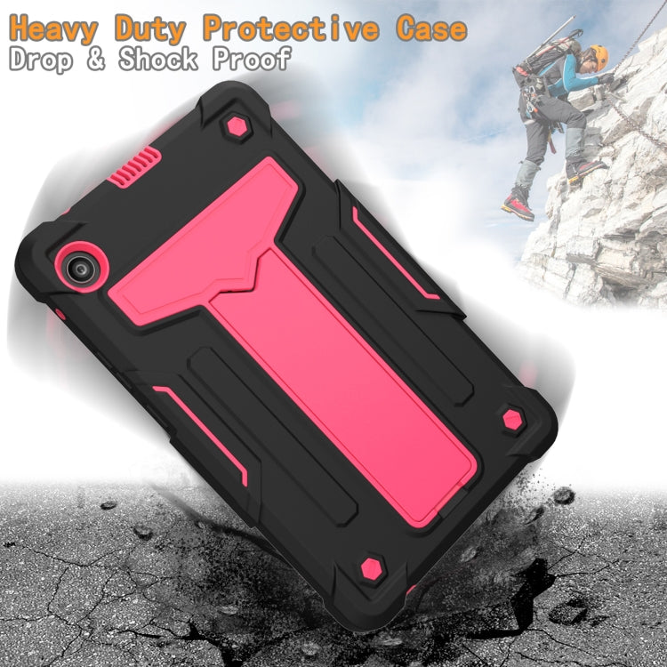 For Huawei MatePad T8 T-shaped Bracket Contrast Color Shockproof PC + Silicone Protective Case