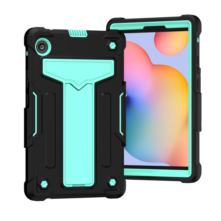 For Huawei MatePad T8 T-shaped Bracket Contrast Color Shockproof PC + Silicone Protective Case