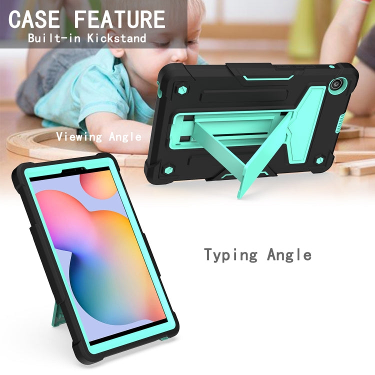 For Huawei MatePad T8 T-shaped Bracket Contrast Color Shockproof PC + Silicone Protective Case